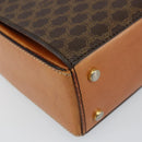 CELINE Macadam Canvas Hand Bag PVC Brown Gold Auth 141027-15