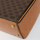 CELINE Macadam Canvas Hand Bag PVC Brown Gold Auth 141027-16