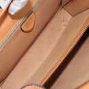 CELINE Macadam Canvas Hand Bag PVC Brown Gold Auth 141027-10