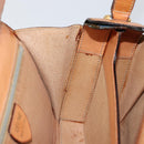 CELINE Macadam Canvas Hand Bag PVC Brown Gold Auth 141027-20