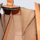 CELINE Macadam Canvas Hand Bag PVC Brown Gold Auth 141027-21