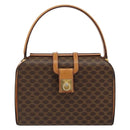 CELINE Macadam Canvas Hand Bag PVC Brown Gold Auth 141027-13
