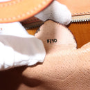 CELINE Macadam Canvas Hand Bag PVC Brown Gold Auth 141027-12