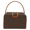 CELINE Macadam Canvas Hand Bag PVC Brown Gold Auth 141027-2