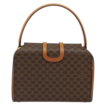 CELINE Macadam Canvas Hand Bag PVC Brown Gold Auth 141027 - 0