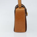 CELINE Macadam Canvas Hand Bag PVC Brown Gold Auth 141027-4