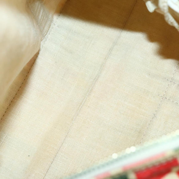 FENDI Zucca Canvas Boston Bag PVC 2way Multicolor Gold Auth 141028