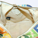 FENDI Zucca Canvas Boston Bag PVC 2way Multicolor Gold Auth 141028-20