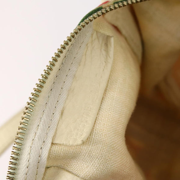 FENDI Zucca Canvas Boston Bag PVC 2way Multicolor Gold Auth 141028