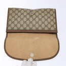 GUCCI GG Supreme Web Sherry Line Clutch Bag PVC Beige Gold 89 01 030 Auth 141030-8