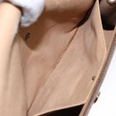 GUCCI GG Supreme Web Sherry Line Clutch Bag PVC Beige Gold 89 01 030 Auth 141030-11