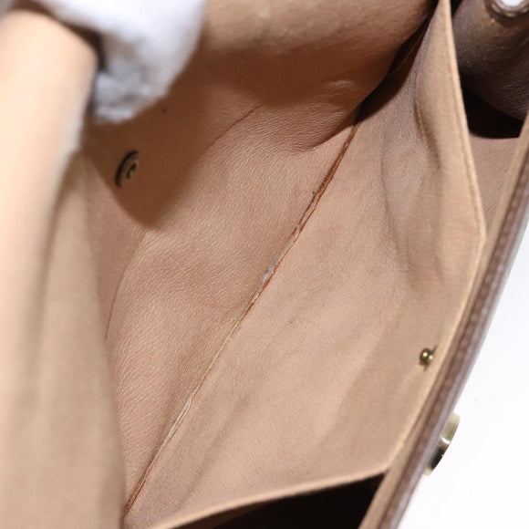 GUCCI GG Supreme Web Sherry Line Clutch Bag PVC Beige Gold 89 01 030 Auth 141030