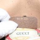 GUCCI GG Supreme Web Sherry Line Clutch Bag PVC Beige Gold 89 01 030 Auth 141030-12