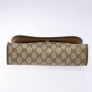 GUCCI GG Supreme Web Sherry Line Clutch Bag PVC Beige Gold 89 01 030 Auth 141030-6