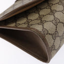 GUCCI GG Supreme Web Sherry Line Clutch Bag PVC Beige Gold 89 01 030 Auth 141030-14