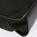PRADA Shoulder Bag Nylon Green Gold Auth 141035-17