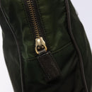 PRADA Shoulder Bag Nylon Green Gold Auth 141035-9