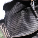 PRADA Shoulder Bag Nylon Green Gold Auth 141035-22