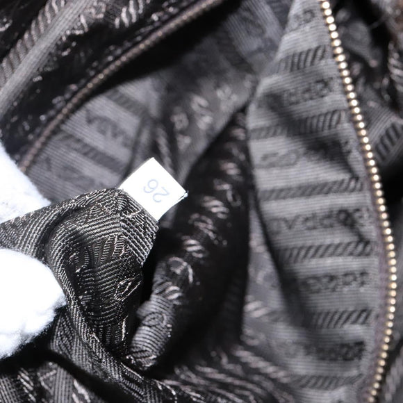 PRADA Shoulder Bag Nylon Green Gold Auth 141035