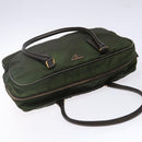 PRADA Shoulder Bag Nylon Green Gold Auth 141035-6