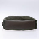 PRADA Shoulder Bag Nylon Green Gold Auth 141035-5