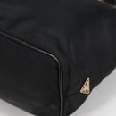 PRADA Chain Shoulder Bag Nylon Black Gold Auth 141036V-16