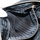 PRADA Chain Shoulder Bag Nylon Black Gold Auth 141036V-23