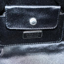 PRADA Chain Shoulder Bag Satin Beige Silver Auth 141037V-17