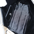 PRADA Chain Shoulder Bag Satin Beige Silver Auth 141037V-18