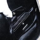 PRADA Chain Shoulder Bag Satin Beige Silver Auth 141037V-21