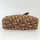 Christian Dior Trotter Canvas Shoulder Bag Brown Gold Auth 141040-11