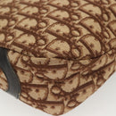 Christian Dior Trotter Canvas Shoulder Bag Brown Gold Auth 141040-14