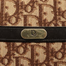 Christian Dior Trotter Canvas Shoulder Bag Brown Gold Auth 141040-17