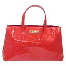LOUIS VUITTON Monogram Vernis Wilshire PM Hand Bag Rose Pop M93643 Auth 141044-13