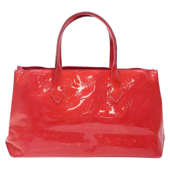 LOUIS VUITTON Monogram Vernis Wilshire PM Hand Bag Rose Pop M93643 Auth 141044