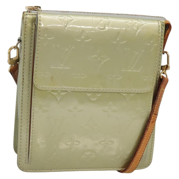 LOUIS VUITTON Monogram Vernis Motto Accessory Pouch Gris M91030 LV Auth 141045