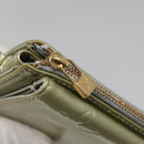 LOUIS VUITTON Monogram Vernis Motto Accessory Pouch Gris M91030 LV Auth 141045-9