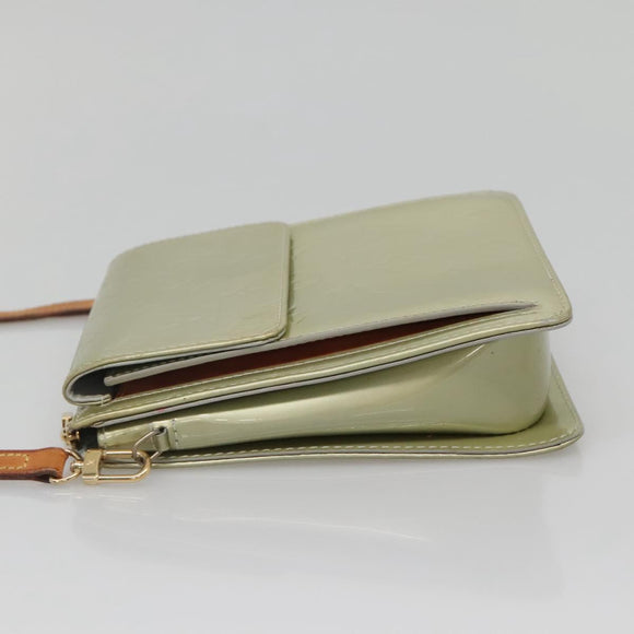 LOUIS VUITTON Monogram Vernis Motto Accessory Pouch Gris M91030 LV Auth 141045