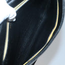 Christian Dior Trotter Canvas Shoulder Bag Leather Black Gold Auth 141053-11