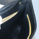 Christian Dior Trotter Canvas Shoulder Bag Leather Black Gold Auth 141053-18