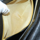 Christian Dior Trotter Canvas Shoulder Bag Leather Black Gold Auth 141053-12