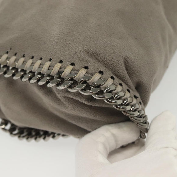 Stella MacCartney Chain Falabella Shoulder Bag Suede Gray 371223 Auth 141055