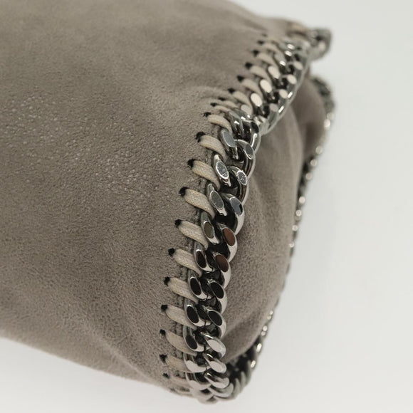 Stella MacCartney Chain Falabella Shoulder Bag Suede Gray 371223 Auth 141055