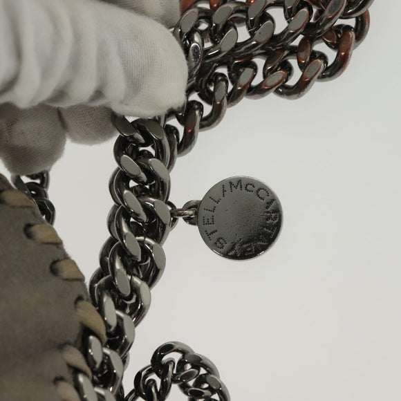 Stella MacCartney Chain Falabella Shoulder Bag Suede Gray 371223 Auth 141055