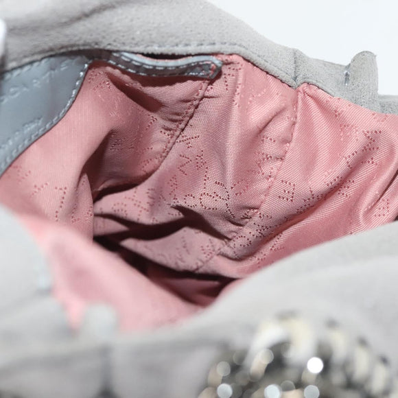 Stella MacCartney Chain Falabella Shoulder Bag Suede Gray 371223 Auth 141055