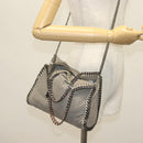 Stella MacCartney Chain Falabella Shoulder Bag Suede Gray 371223 Auth 141055-23