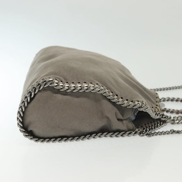 Stella MacCartney Chain Falabella Shoulder Bag Suede Gray 371223 Auth 141055