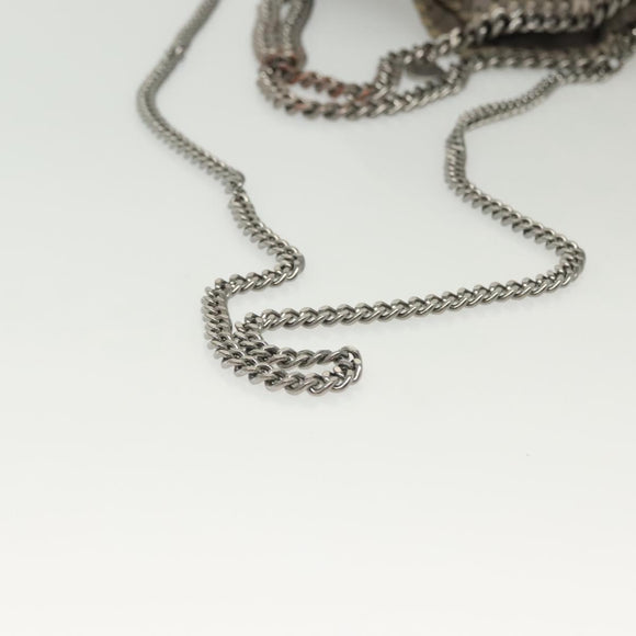 Stella MacCartney Chain Falabella Shoulder Bag Suede Gray 371223 Auth 141055