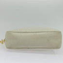 BALLY Chain Shoulder Bag Leather Ivory Gold Auth 141066-5