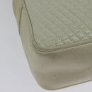 BALLY Chain Shoulder Bag Leather Ivory Gold Auth 141066-16